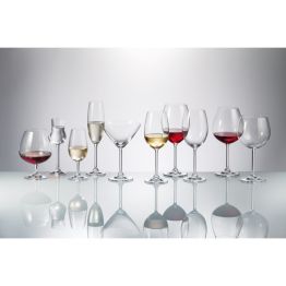 Gastro - elegantn� poh�ry na v�no s klasick�m tvarem kalicha a vy��� nohou, kter� d�v� �ad� Gastro exkluzivn� vzhled. �stn� okraj i noha poh�ru jsou vytvrzen�, a proto jsou nejlep��m �e�en�m pro pou��v�n� v gastro  provozech.